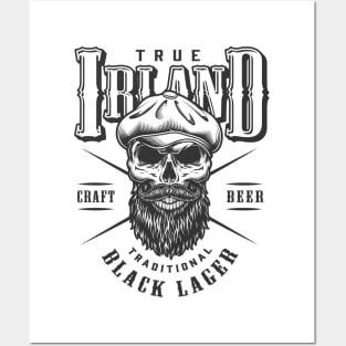 Bearded Skull With Cap Posters and Art